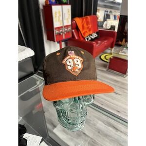 Vintage 90s Headmaster NFL Cleveland Browns Countdown To 99 Brown Snapback Hat